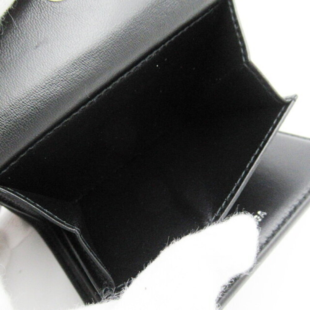 Balenciaga Tri Compact PAPIER Leather Calfskin Wallet Black fold - Picture 7 of 9